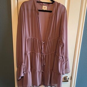 Hayden Lavender Top with Elegant Tie